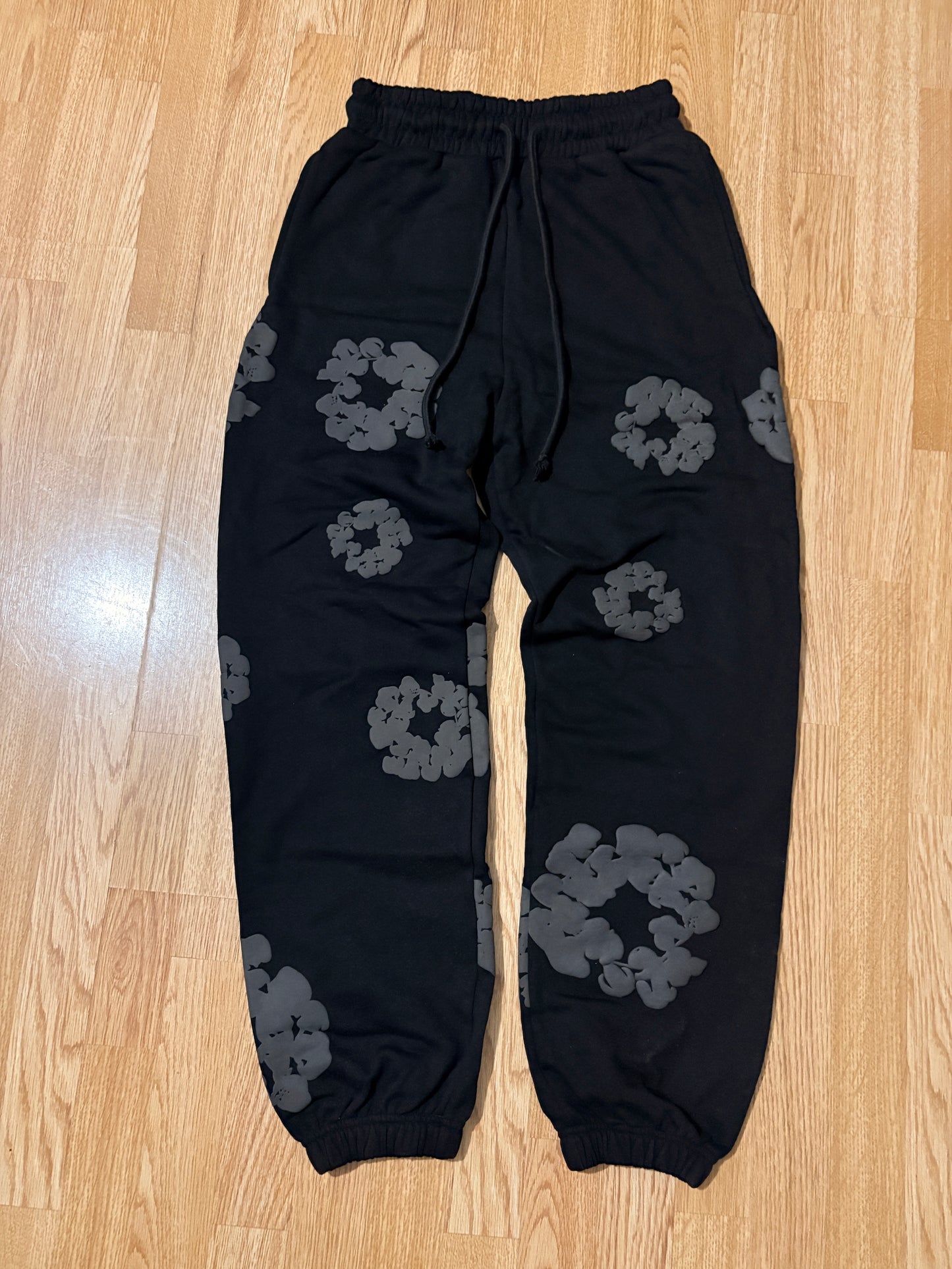 Denim Tears Cotton Wreath Triple Black Tracksuit