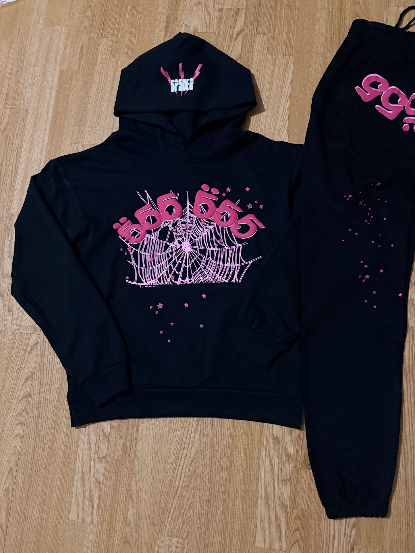 Sp5der Black & Pink Angel New Season Tracksuit