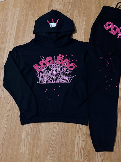 Sp5der Black & Pink Angel New Season Tracksuit