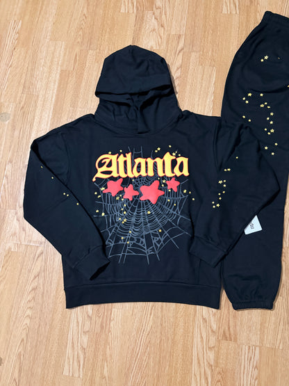 Sp5der ATLANTA Black & Red Tracksuit