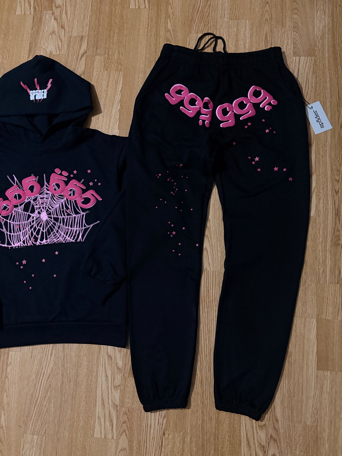 Sp5der Black & Pink Angel New Season Tracksuit