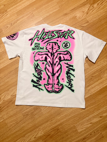 Hellstar Studio No Guts No Glory White T-Shirt