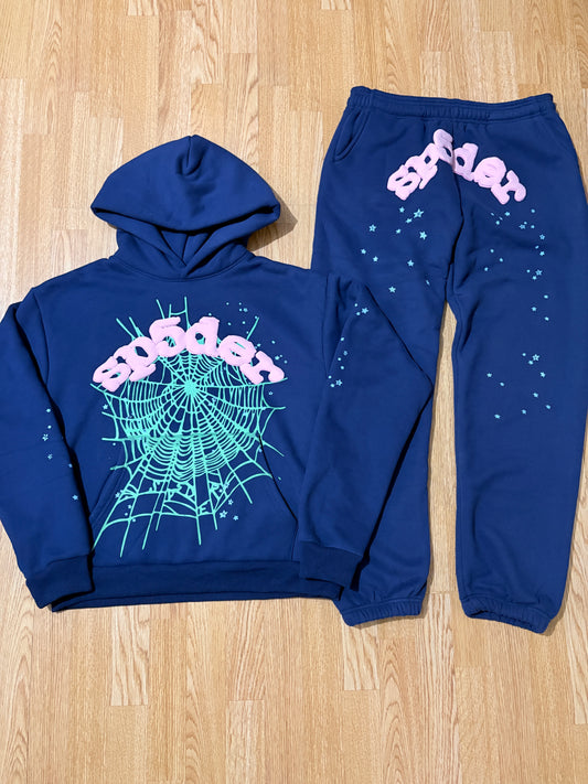 Sp5der Og Web Navy Tracksuit