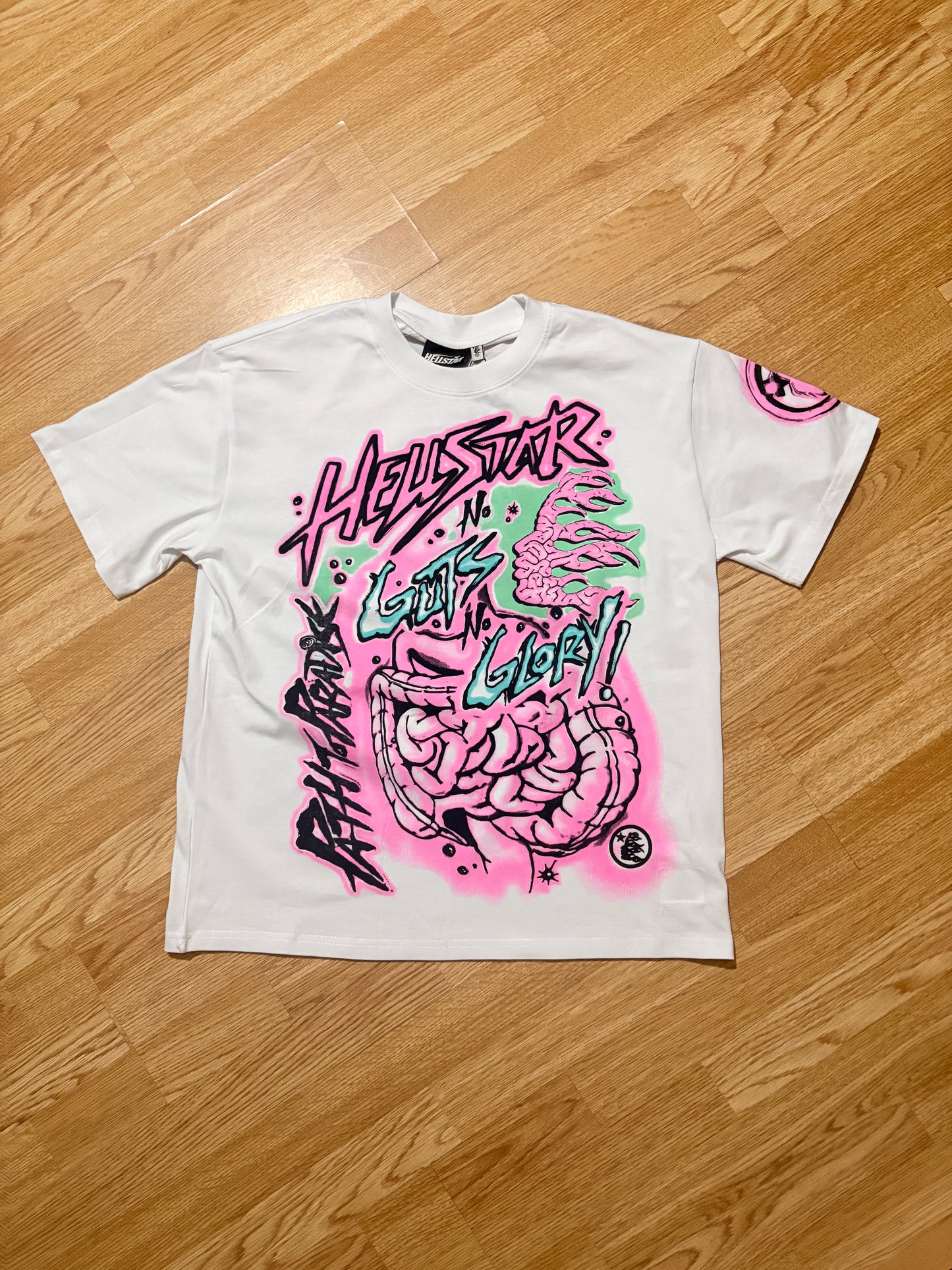 Hellstar Studio No Guts No Glory White T-Shirt