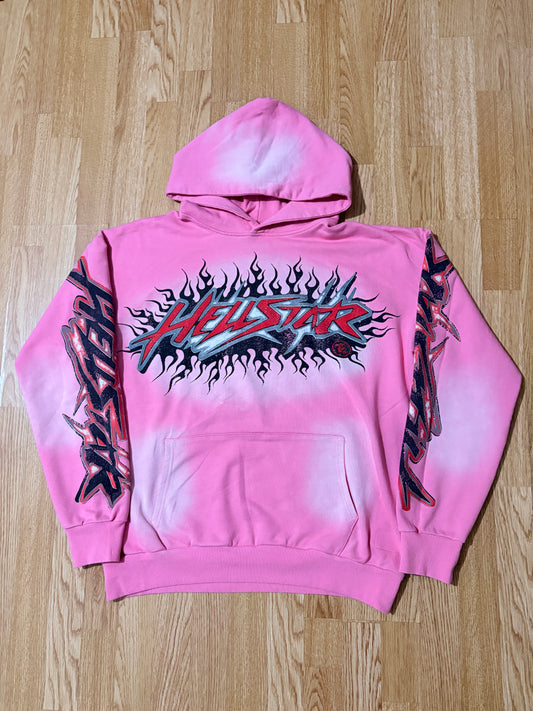 Hellstar Brainwashed Without Brain Pink Hoodie
