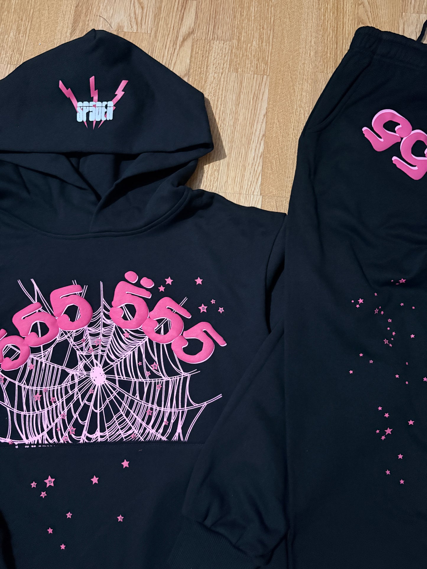 Sp5der Black & Pink Angel New Season Tracksuit