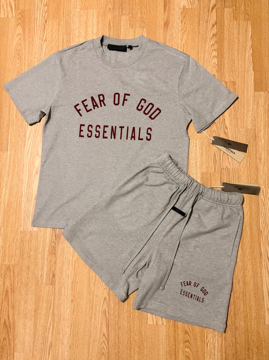 Essentials FOG Dark Heather T-Shirt & Short Set FW24